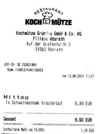 mvin Hffner Kochmtze Restaurant